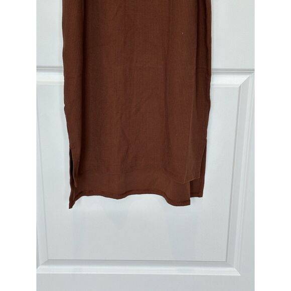 NWT The Drop Amelia Ribbed Tank Midi Dress Brown Size XXL - Picture 3 of 8